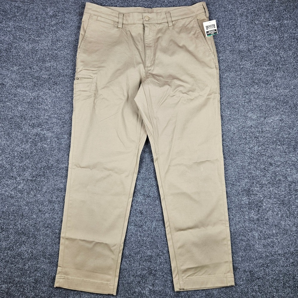 Duluth Trading DuluthFlex Ballroom Khaki Pants 36x30 Standard Fit Tan NEW